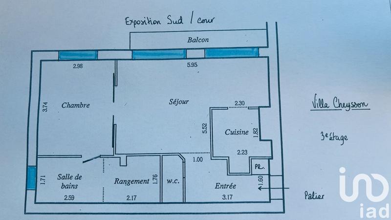 Appartement - 48 m² - 2 pièces