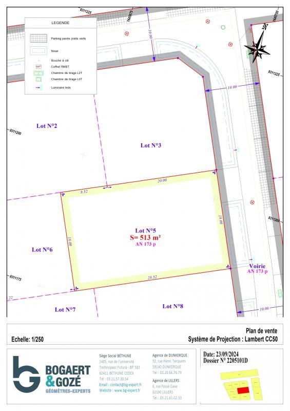Terrain constructible - 513 m²