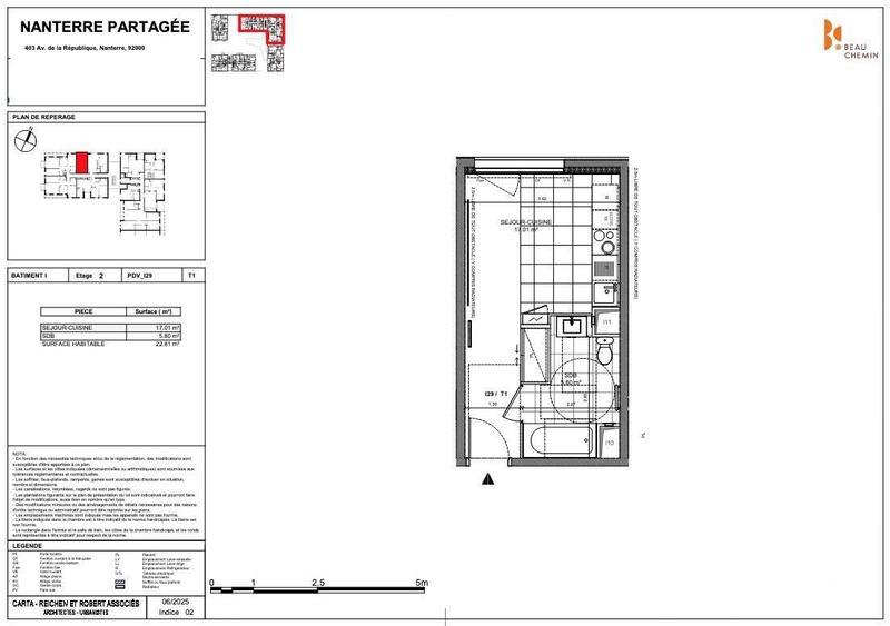 Appartement - 23 m² - 1 pièce