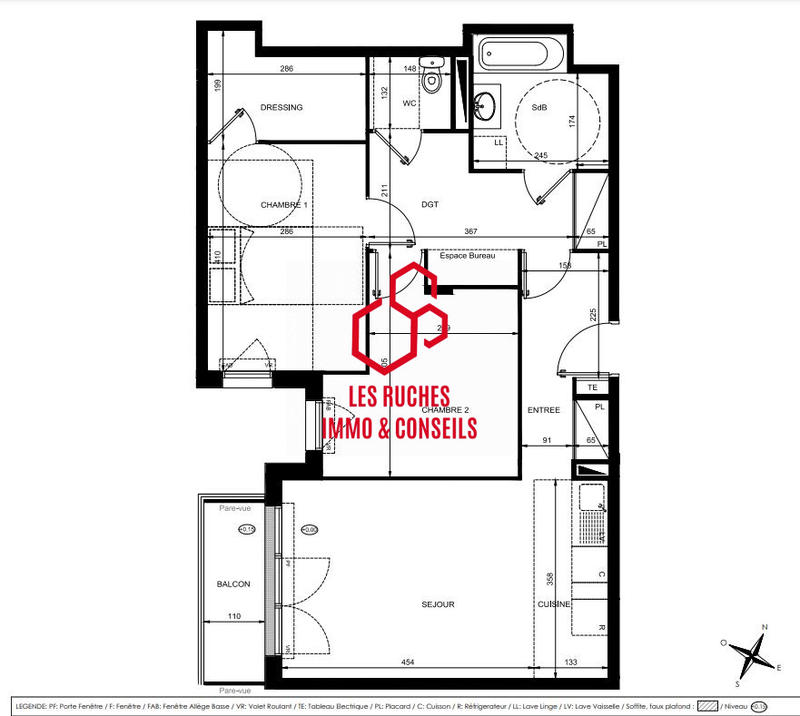 Appartement - 71 m² - 3 pièces