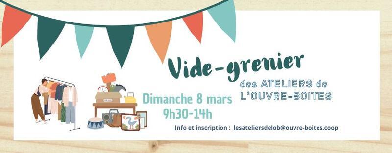 1er vide grenier des ateliers de l'ouvre-boîtes