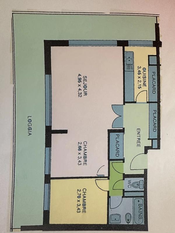 Appartement - 63 m² - 3 pièces