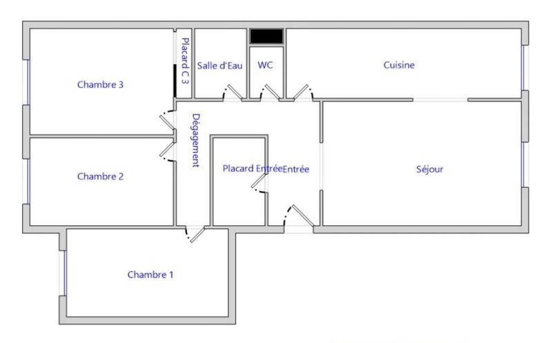 Appartement - 82 m² - 4 pièces