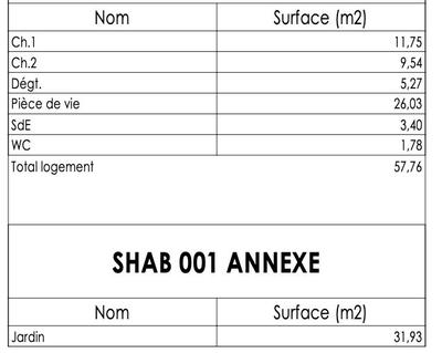 Appartement - 58 m² - 3 pièces