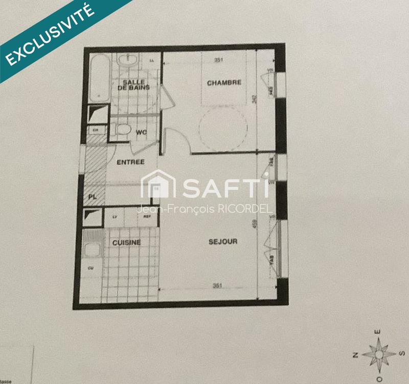 Appartement - 44 m² - 2 pièces