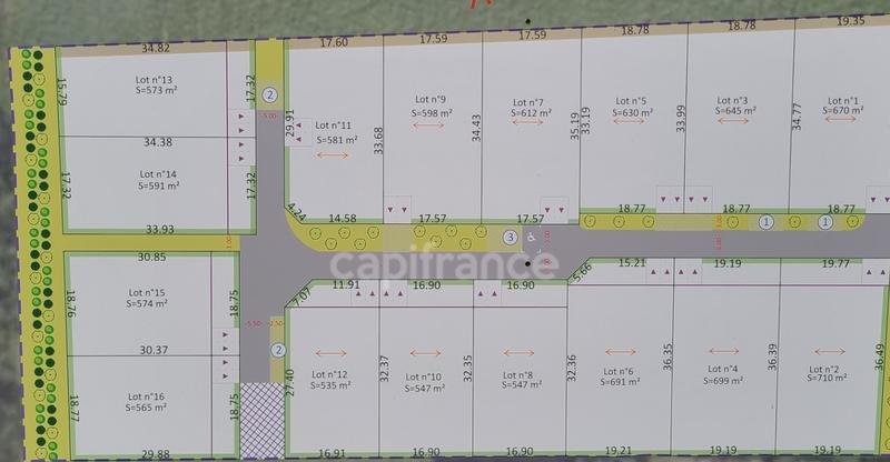 Terrain constructible - 547 m²