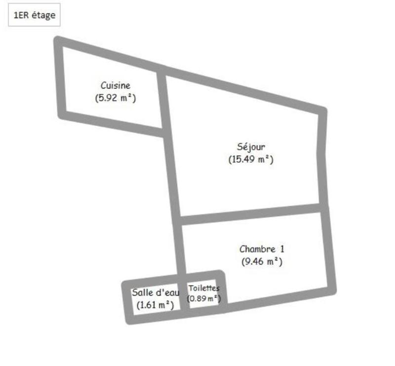 Appartement - 34 m² - 2 pièces