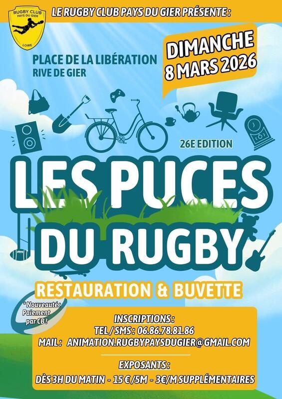 26ème marché aux puces du rugby club pays du gier