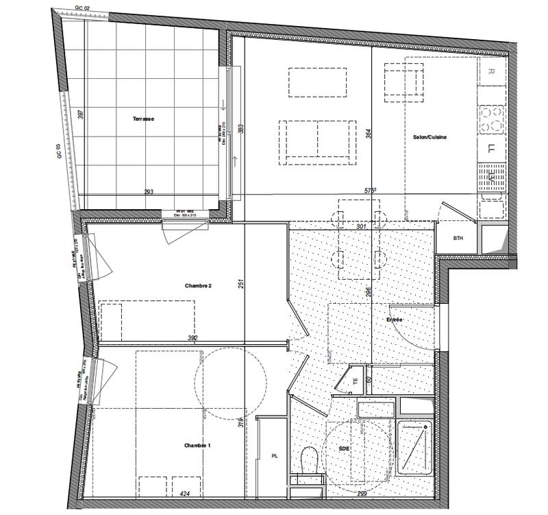 Appartement - 61 m² - 3 pièces