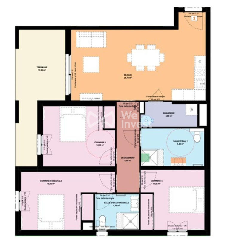 Appartement - 87 m² - 4 pièces