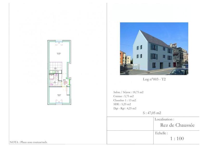 Appartement - 47 m² - 2 pièces