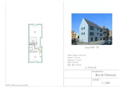 Appartement - 47 m² - 2 pièces