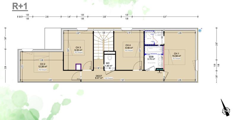 Maison - 110 m² - 4 pièces