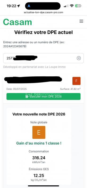 Appartement - 42 m² - 2 pièces