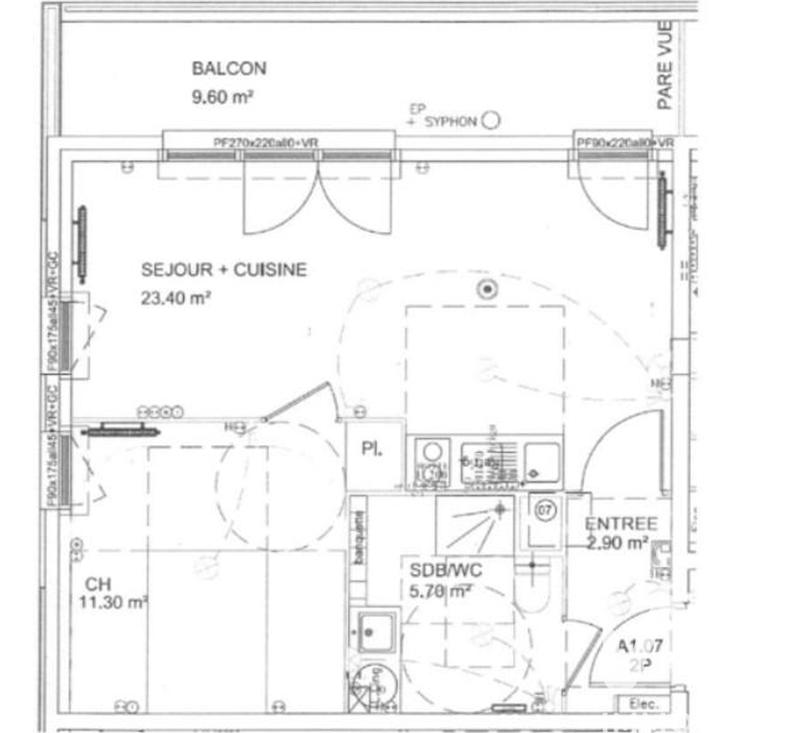 Appartement - 43 m² - 2 pièces