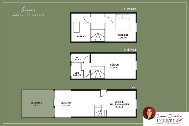 Maison - 52 m² - 3 pièces