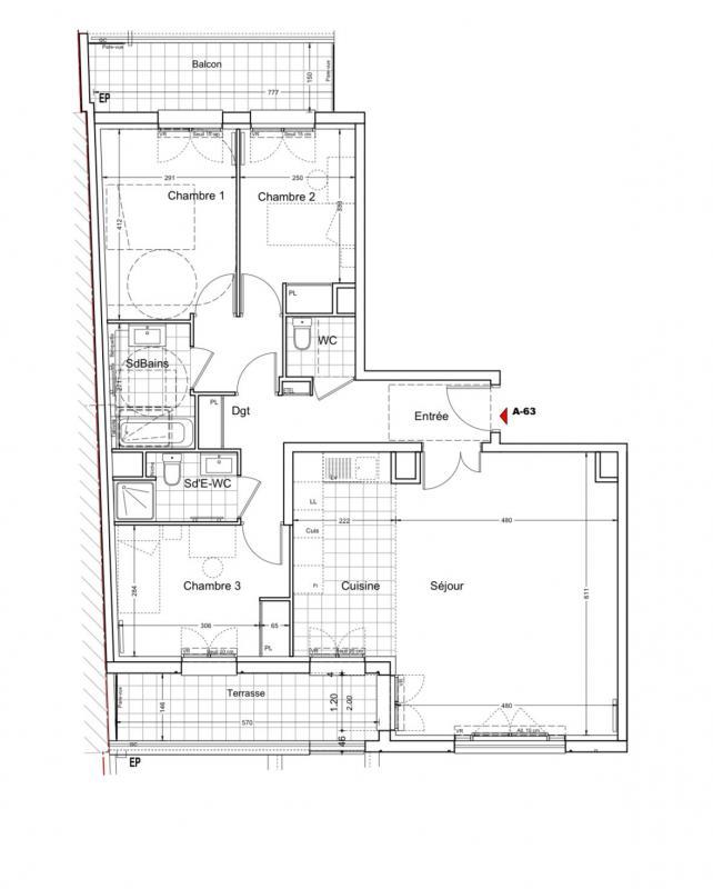 Appartement - 98 m² - 4 pièces