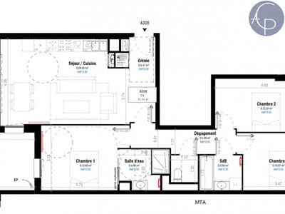 Appartement - 109 m² - 4 pièces