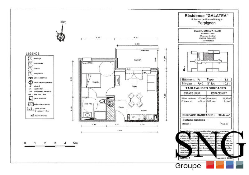 Appartement - 38 m² - 2 pièces