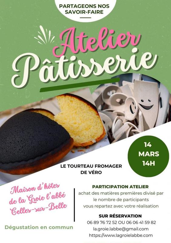 Atelier pâtisserie - le tourteau fromager de Véro