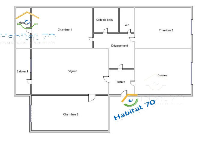 Appartement - 77 m² - 4 pièces