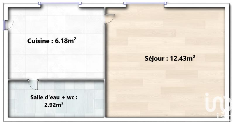 Studio - 22 m² - 1 pièce