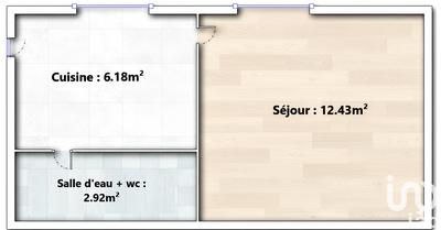 Studio - 22 m² - 1 pièce