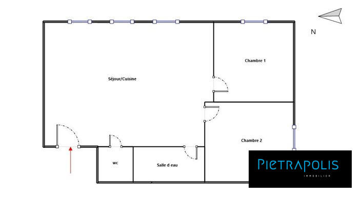 Appartement - 60 m² - 3 pièces
