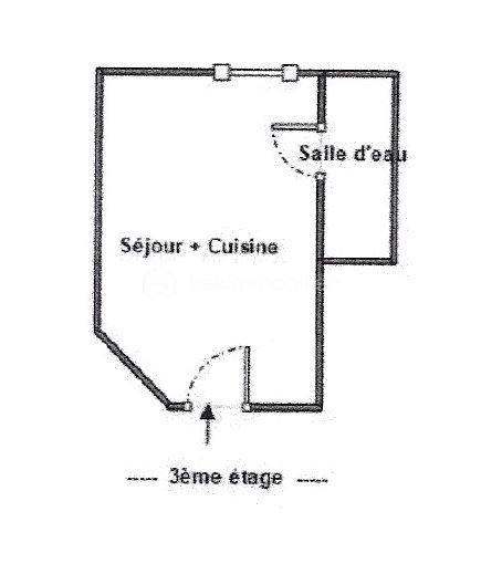 Studio - 15 m² - 1 pièce