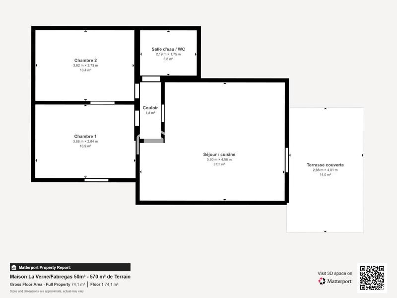 Maison - 51 m² - 3 pièces