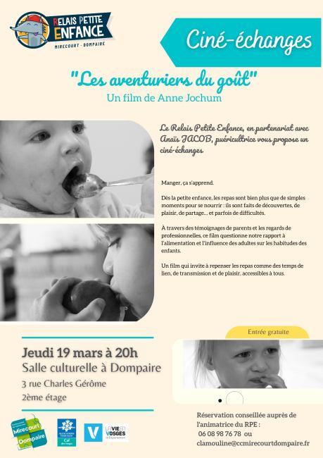 Ciné échanges - les aventuriers du goût