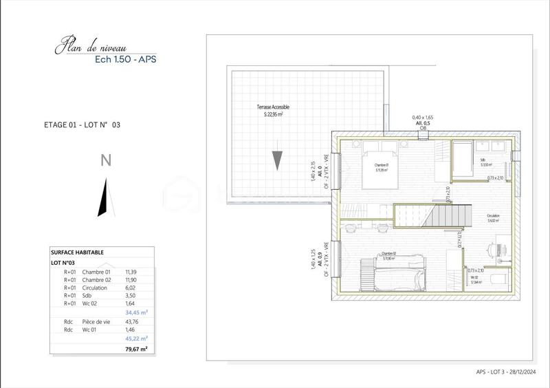 Maison - 81 m² - 3 pièces