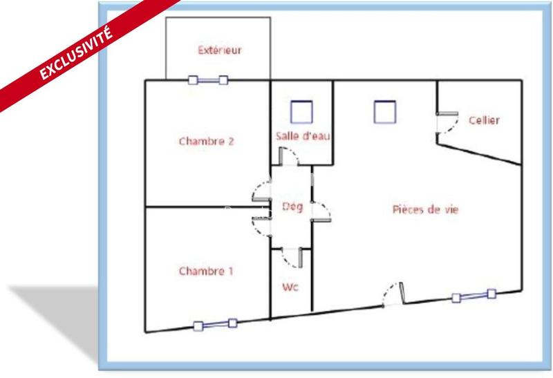 Maison de village - 61 m² - 3 pièces