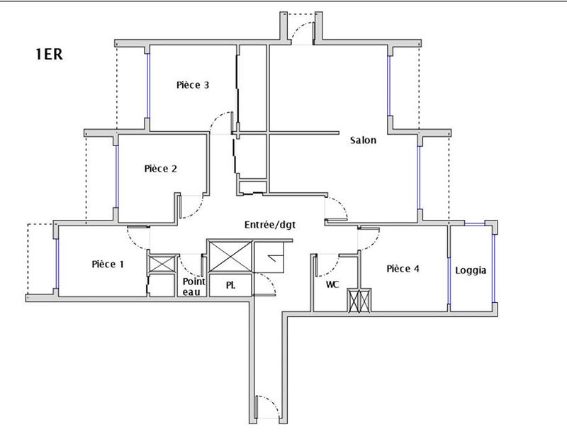 Appartement - 92 m² - 6 pièces
