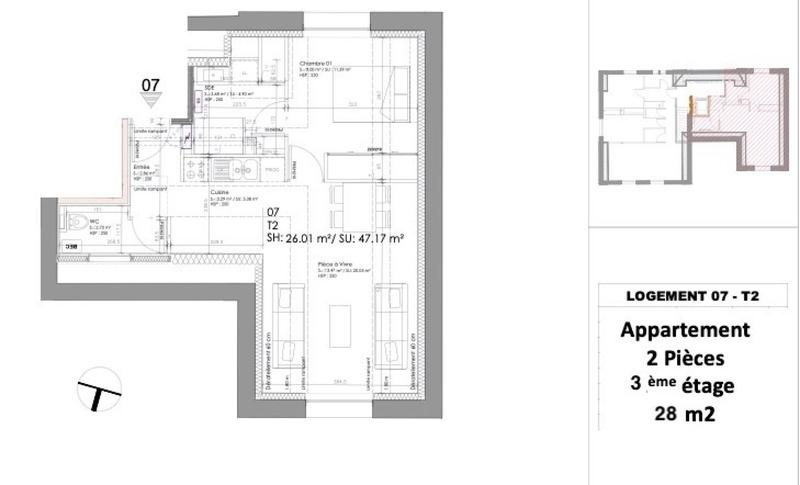 Appartement - 28 m² - 2 pièces