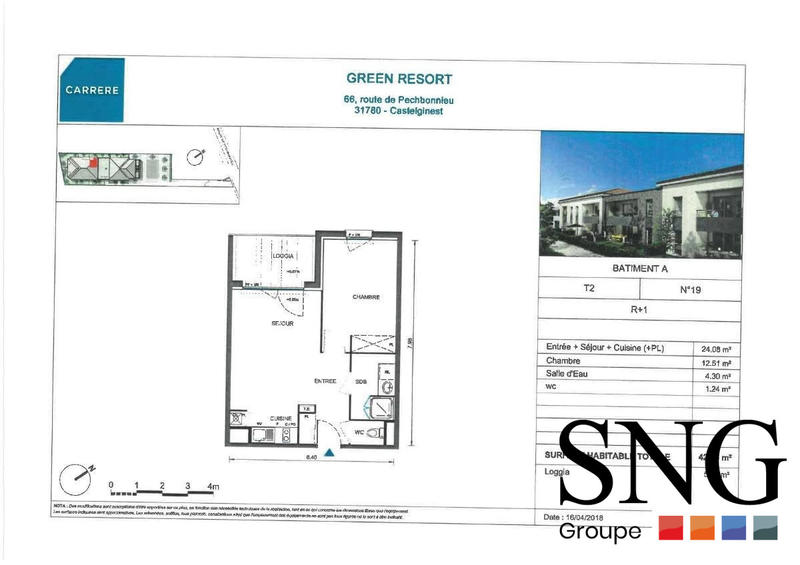 Appartement - 42 m² - 2 pièces