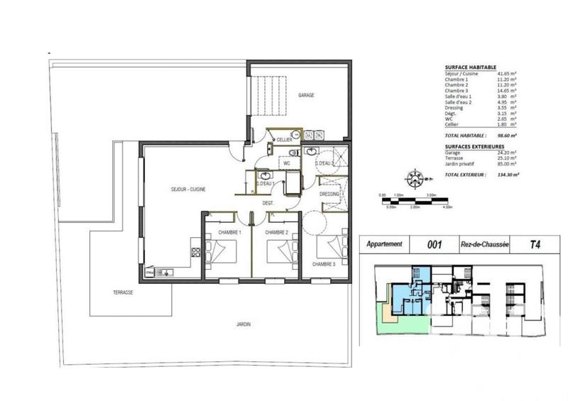 Appartement - 99 m² - 4 pièces