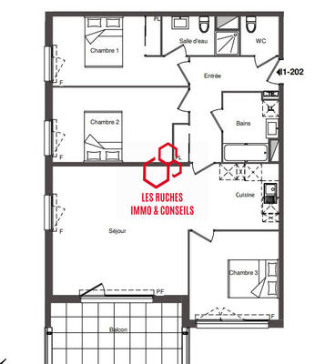 Appartement - 90 m² - 4 pièces