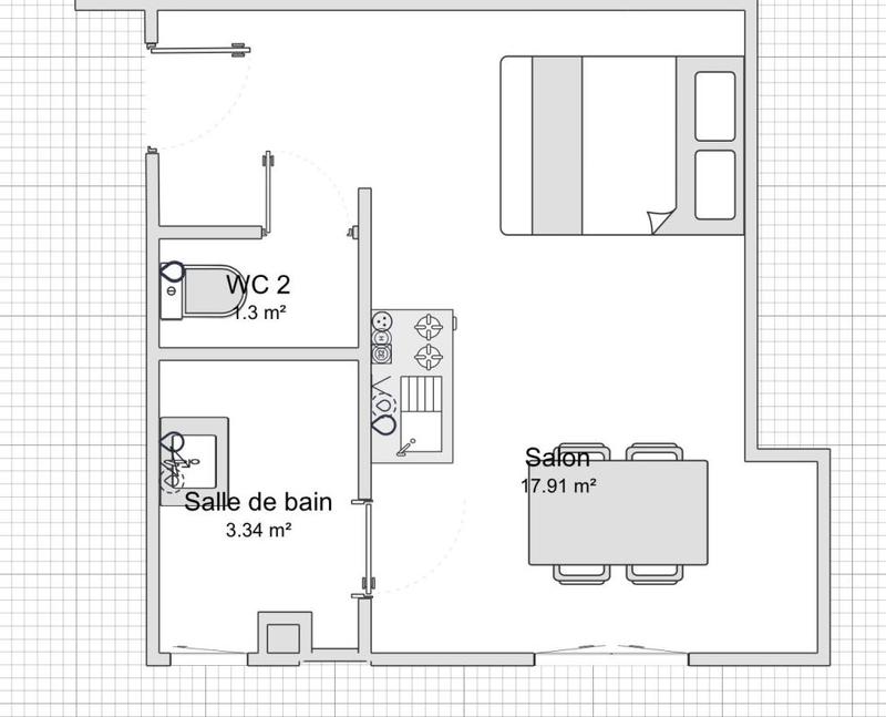 Appartement - 22 m² - 1 pièce