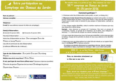 Comptage nationnal des oiseaux de jardins