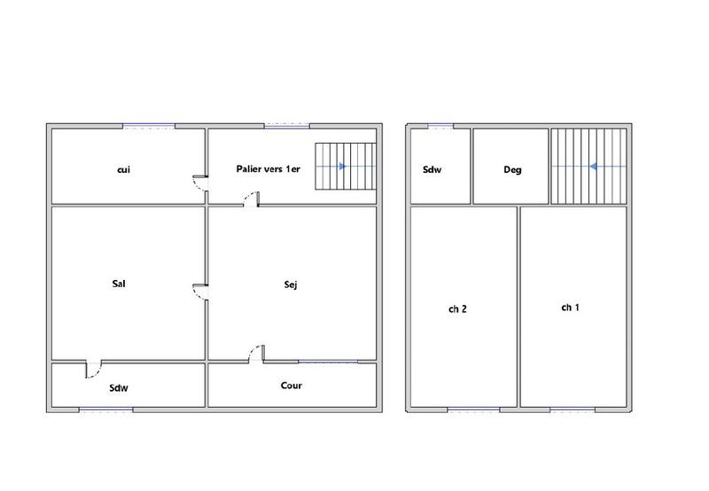 Maison - 70 m² - 3 pièces