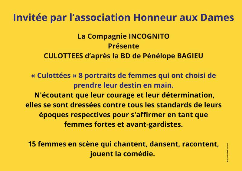 Culottées d'après la Bd de Pénélope Bagieu