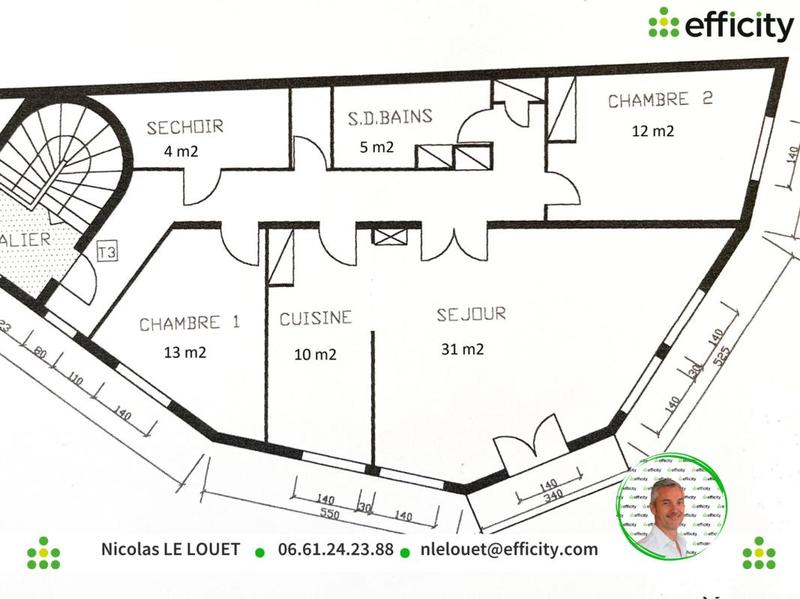 Appartement - 92 m² - 3 pièces