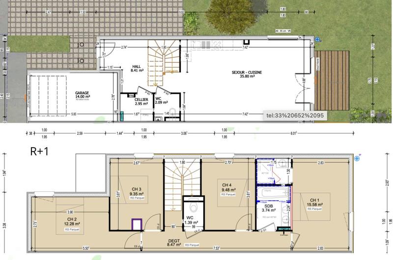 Maison - 110 m² - 5 pièces