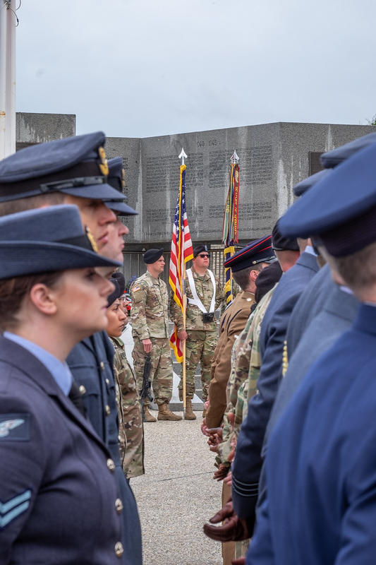 Commémoration officielle Dday Omaha Monument de la Garde Nationale Us