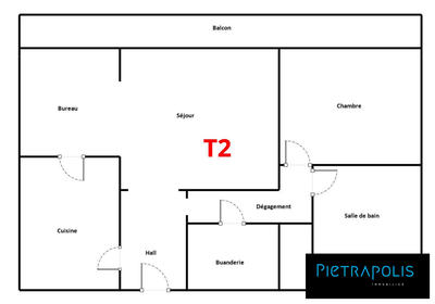Appartement - 65 m² - 2 pièces