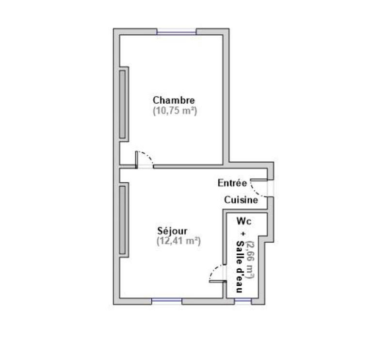 Appartement - 25 m² - 2 pièces