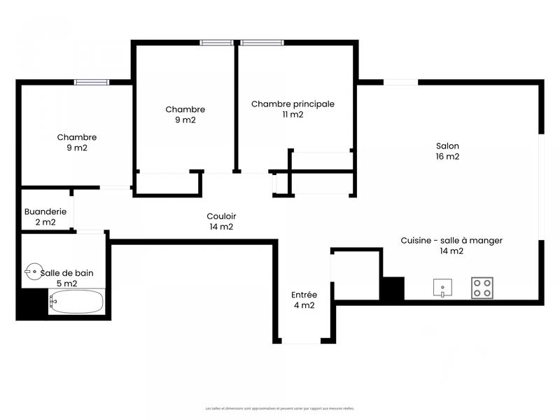 Appartement - 83 m² - 4 pièces