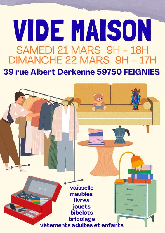 Vide maison feignies