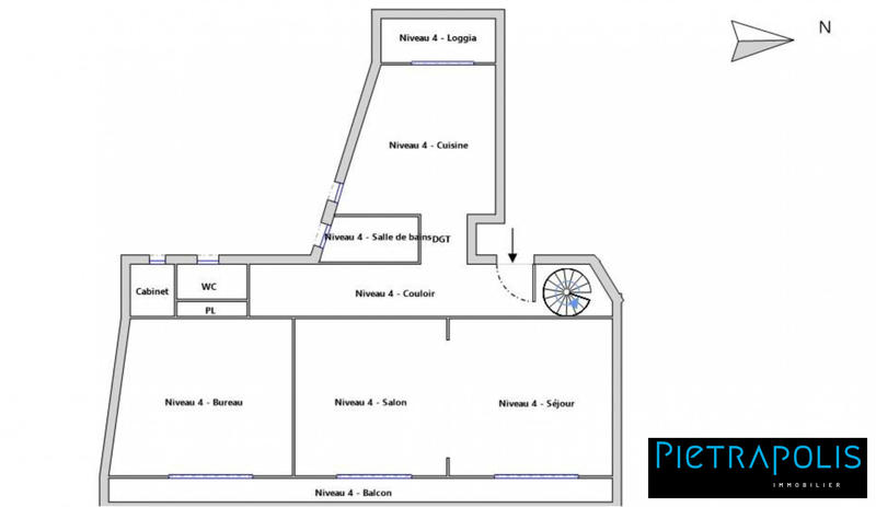 Duplex - 165 m² - 7 pièces